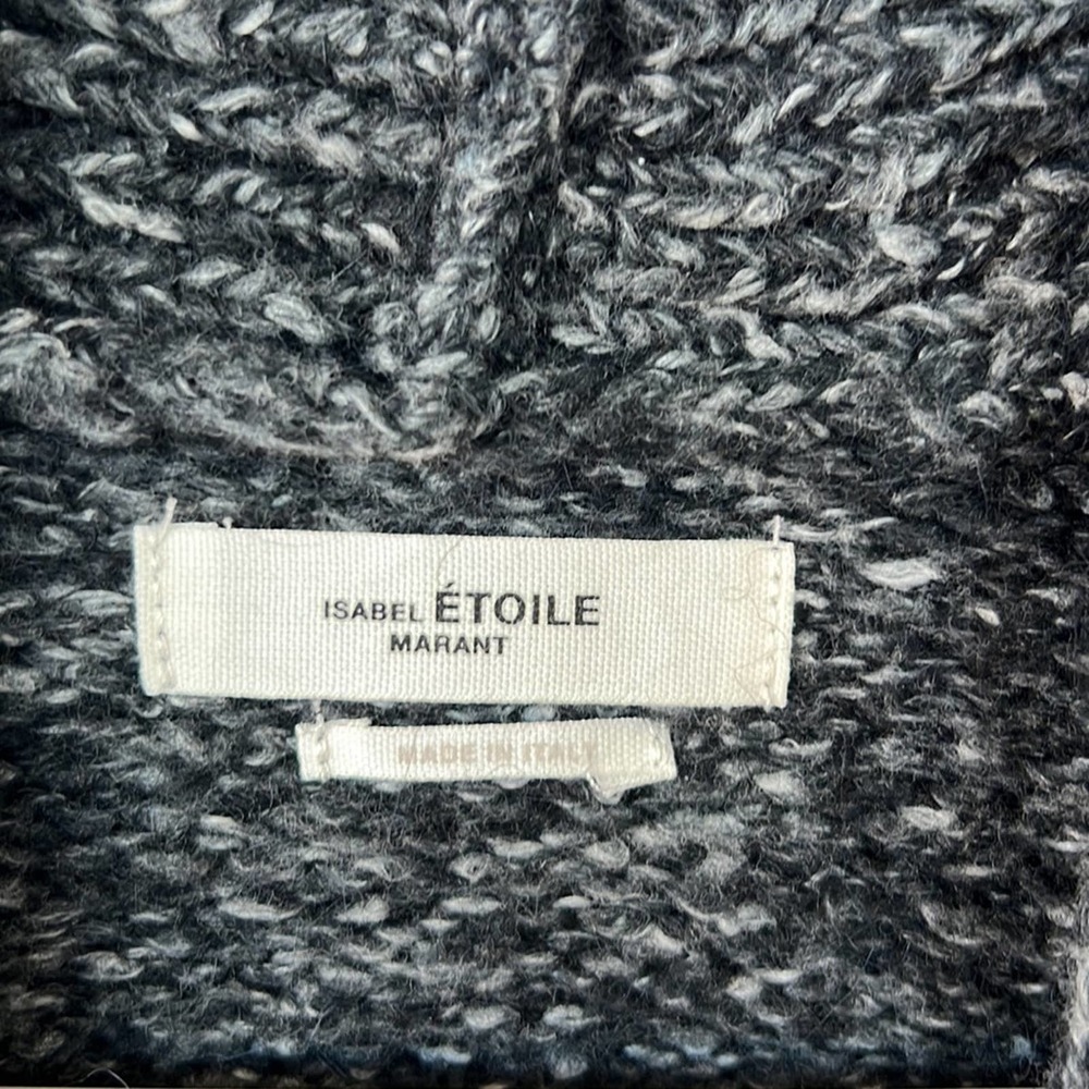Isabel Marant Hamilton Grey Marled Oversized Cardigan Sweater - Picture 4 of 6